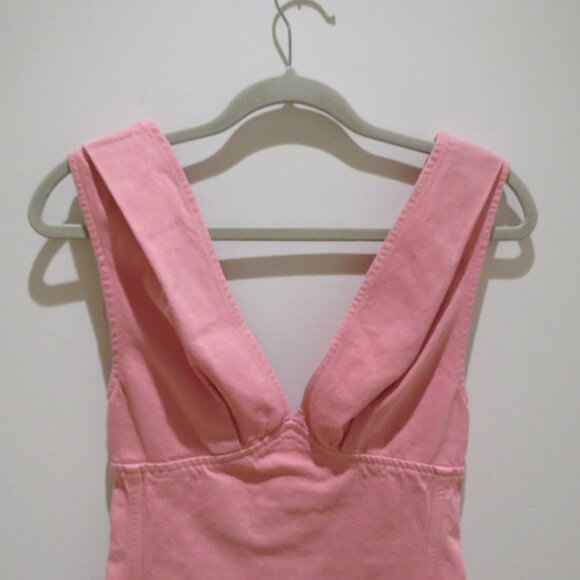 MARQUES' ALMEIDA Fringed Hem Top in Drill Pink Denim Preppy Feminine Y2K NWT - Picture 5 of 15